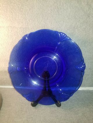 Small Cobalt Blue Plates Set Of 6 Approximately 6 1/2 " In Diameter