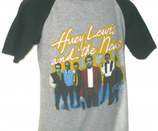 Vintage Huey Lewis And The News 1985 Live In Europe M Tee T - Shirt Short Sleeve