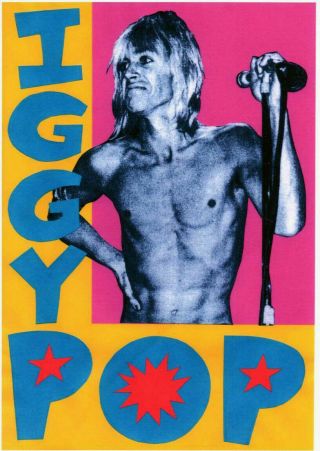 Iggy Pop Poster.  The Stooges.