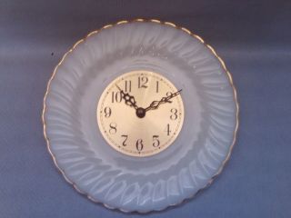 Vintage Fire - King 10 " Golden Shell Dinner Plate Wall Clock.  Great