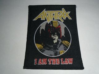 Anthrax I Am The Law Woven Patch