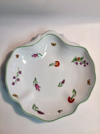 Tiffany & Co Tiffany Poppies/garden Limoges France 8.  75” Clam Shell Dish Bowl