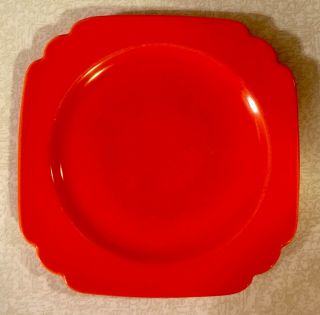 Rare Vintage Riviera Red 7 " Salad Plate From Homer Laughlin