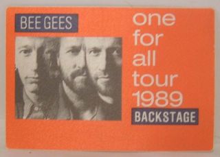 The Bee Gees - Vintage Tour Concert Cloth Backstage Pass Last One