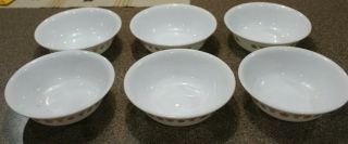 Corelle By Corning - Butterfly Gold - 6 Cereal Soup Salad Bowls 6 1/4 "
