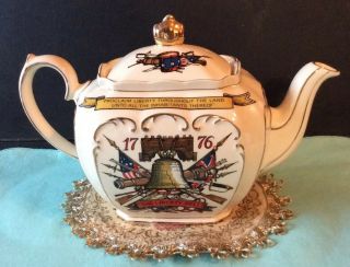 Sadler England American Bicentennial Teapot Liberty Bell 1976