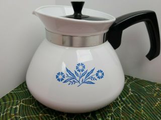 Vintage Corning Ware Blue Cornflower 6 Cup Tea Pot Teapot Kettle Stovetop P - 104