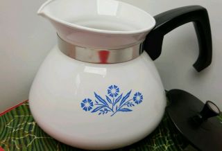 Vintage Corning Ware Blue Cornflower 6 Cup Tea Pot Teapot Kettle Stovetop P - 104 4