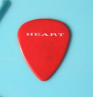 Heart // Mark Andes Vintage 1990 Brigade Tour Guitar Pick // Red/white Spirit