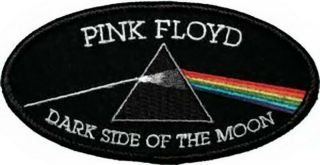 Pink Floyd Iron - On Patch Oval Dark Side Of The Moon Logo