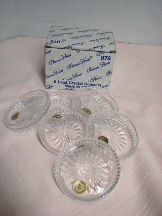 Princess House 24 Lead Crystal Coasters Made In Usa Set Of 6