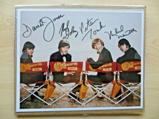 Jones,  Dolenz,  Tork & Nesmith - Monkees Signed 8 " X 10 " Group Photo