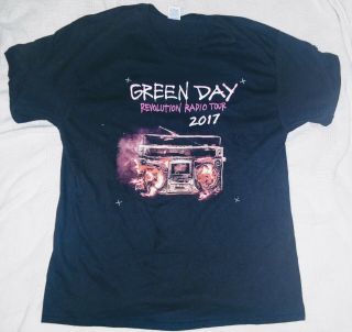 2017 Green Day Black Tour T Shirt Revolution Radio Tour Xl