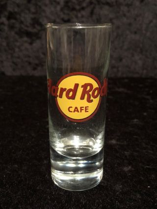 Hard Rock Cafe Cayman Islands 4 " Shot Glass Classic Hrc Logo Black Text Cordial