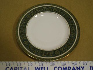 Royal Doulton Fine Bone China Vanborough 6 1/2 " Bread Plate Green H4992 - Euc
