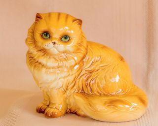 Rare Large Goebel Persian Cat Figurine Ginger German 3102512