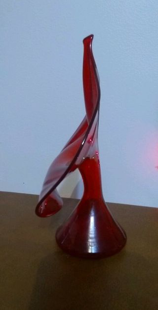 Ruby Red Jack In The Pulpit Art Glass 2