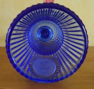 Vintage Fostoria Glass.  Cobalt Blue Goblet.  With George Washington Cameo.  VGC. 5
