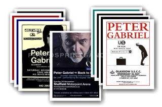 Peter Gabriel - 10 Promotional Posters Collectable Postcard Set 1