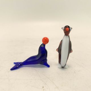 Vintage Murano Glass Miniature Animal Penguin Seal