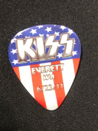 KISS Hottest Earth Tour Guitar Pick Paul Stanley Mexico 9/28/10 Signed Rock Rare 4