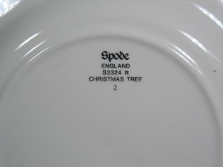6 SPODE CHRISTMAS TREE S3324 ENGLAND GREEN BAND 6.  5 