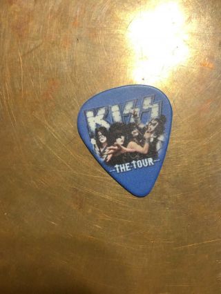 Kiss Tour Guitar Pick Live Icon Gene Simmons Rock Band 9/1/12 Indiana Bass Rare