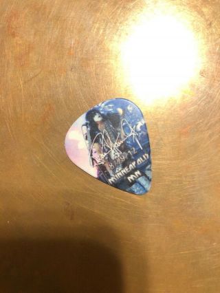 KISS Tour Guitar Pick LIVE Icon Gene Simmons Rock Band 9/1/12 Indiana Bass Rare 3