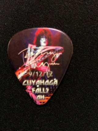 KISS Tour Guitar Pick LIVE Icon Tommy Thayer Rock Band 9/12/12 Cuyahoga Ohio 2