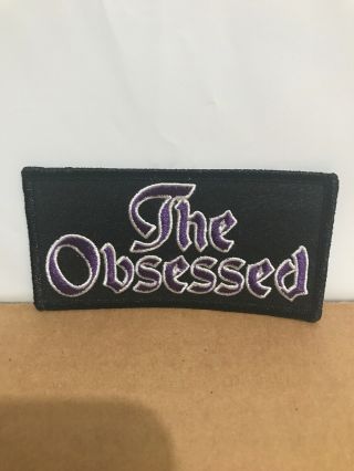two THE OBSESSED logo embroidered patches DOOM ST VITUS CANDLEMASS WINO SABBATH 2