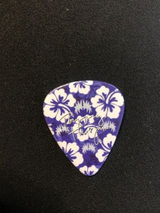 KISS Kruise IV 4 Guitar Pick Tommy Thayer Autographed 2014 Blue Floral Signed 2