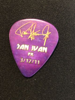 KISS Hottest Earth Tour Guitar Pick Paul Stanley Signed Puerto Rico 3/12/11 Rare 2
