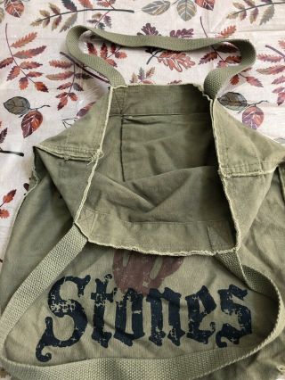 Rolling Stones Green Tote Bag,  Vintage Style 3