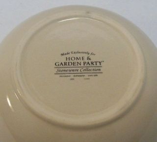 Home and Garden Party Stoneware Mixing Bowl Spout Handles Fruit Sponge Rim 2005 4