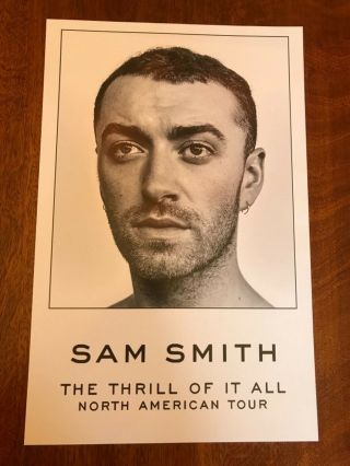 Sam Smith Photo Poster For The Thrill Of It All North American Tour