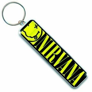 Nirvana Smiley Logo Metal Keyring Keychain - Rock Music Gifts