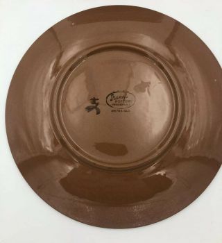 6 Vintage Stangl Pottery 6” Dessert Plates Amber Glo MCM Mid Century Modern 2