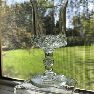 EAPG BEAD BAND WINE CORDIAL GLASS THOUSAND EYE BAND 4 1/8 inches circa 1880 ' s 2