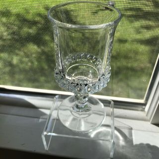 EAPG BEAD BAND WINE CORDIAL GLASS THOUSAND EYE BAND 4 1/8 inches circa 1880 ' s 3