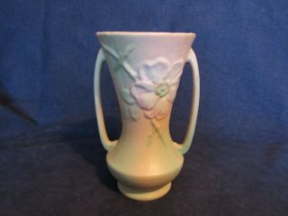 Vintage Weller Art Pottery Wild Rose Double Handled Vase