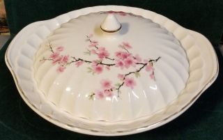 W.  S.  George Bolero Peach Blossom 9.  5 " Round Covered Vegetable Bowl With Lid M86