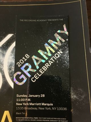 2018 GRAMMY AWARDS OFFICIAL PROGRAM 60TH YEAR MUSIC MEMORABILIA PLUS 2