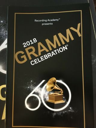 2018 GRAMMY AWARDS OFFICIAL PROGRAM 60TH YEAR MUSIC MEMORABILIA PLUS 3