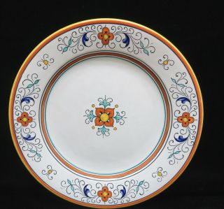 13 " Deruta Italy Hand Painted Pottery Chop Plate / Platter 2