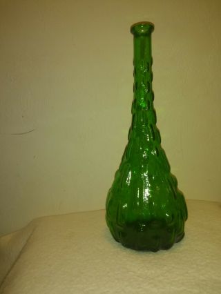 Decorative Green Bottle - 15 " Tall - Made In Italy