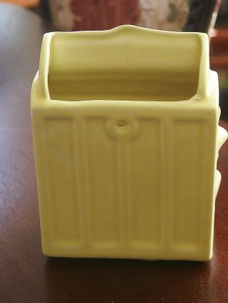 VINTAGE MAILBOX WALL POCKET - YELLOW - BY MCCOY 2