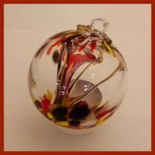 Hanging Glass Ball 3 " Diameter " Autumn Tree " Witch Ball (1) 3in 112