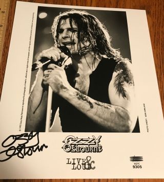 Ozzy Osbourne/ Promo Photo/ Glossy/ 1993/ Live & Loud/ Zakk Wylde/ Black Sabbat