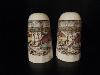Johnson Brothers Friendly Village Salt And Pepper Shakers