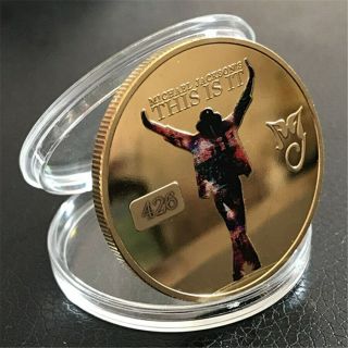 Michael Jackson This Is It Gold Plated Coin.  Boxed King Of Pop
